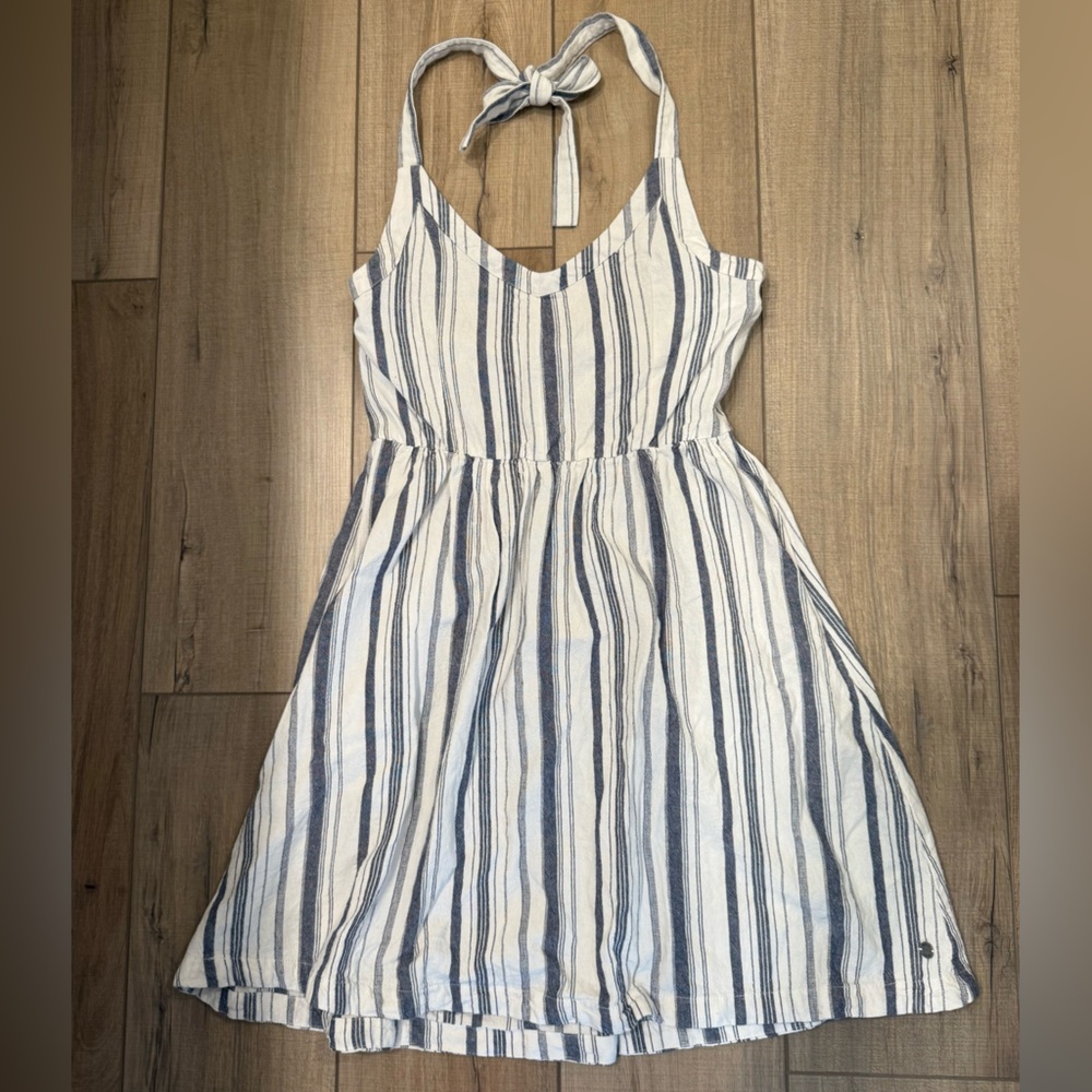 Roxy Navy and White Striped casual mini dress